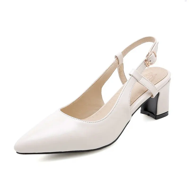 Женские босоножки на высоком квадратном каблуке с острым носком|Боссоножки и