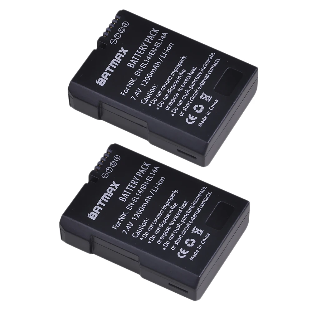 3Pcs EN-EL14 EN EL14a EL14 1200mAh Battery MH-24 bateria for Nikon P7000 P7100 D3100 D3200 D5100 D3300 D5200 D5300 P7200 P7800 |