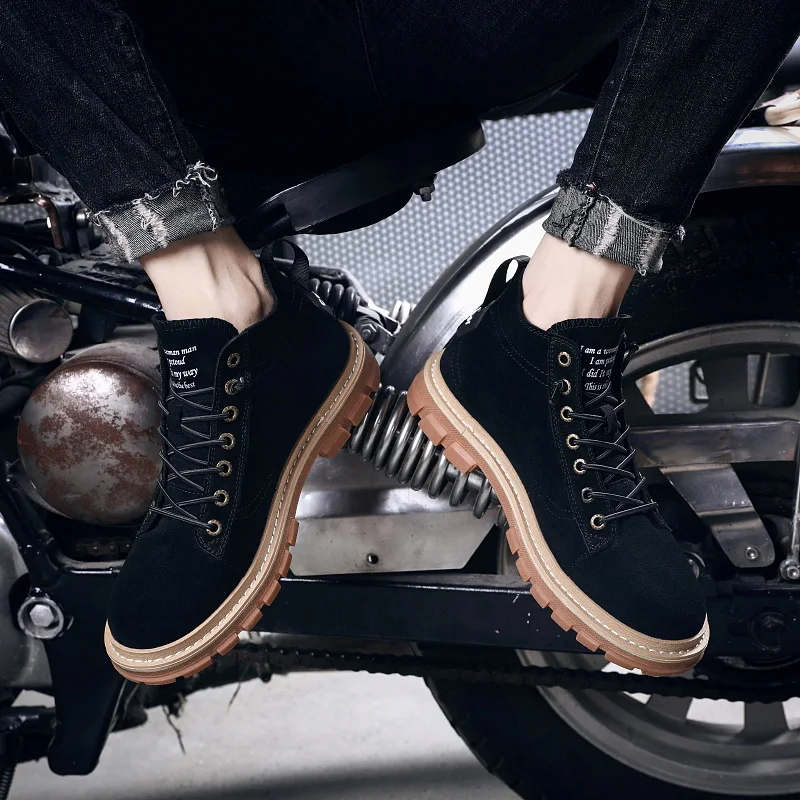 Мужская повседневная обувь роскошные уличные ботинки британский дизайн