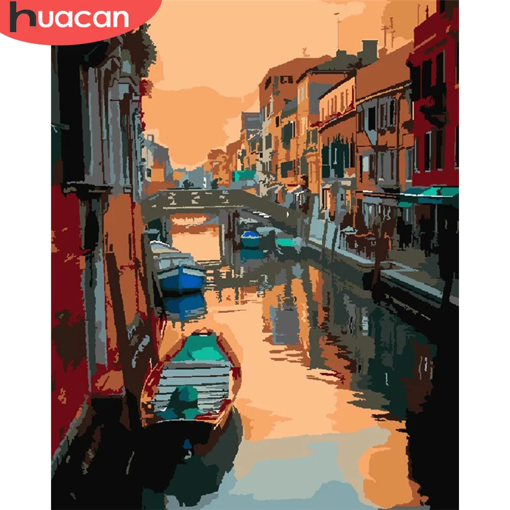 

Набор для рисования по номерам на холсте «Город»