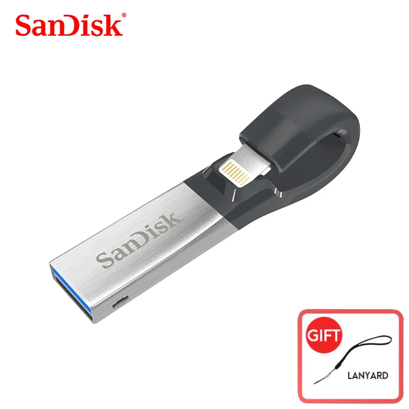 SanDisk100 % флэш накопитель 32GB USB 64 ГБ 3 0 OTG Lightning флеш мини для iphone ipad и ПК 128 ГБ|USB