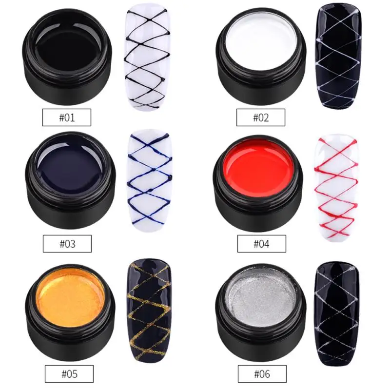 ELECOOL потянув Шелковый дизайн ногтей гель лак для Рисование точечная линия