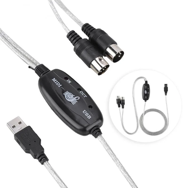 1,8 м линия для монтажа музыки MIDI-USB кабельная клавиатура музыкальный кабель MIDI кабель Высокое качество Аксессуары для музыкальных инструментов