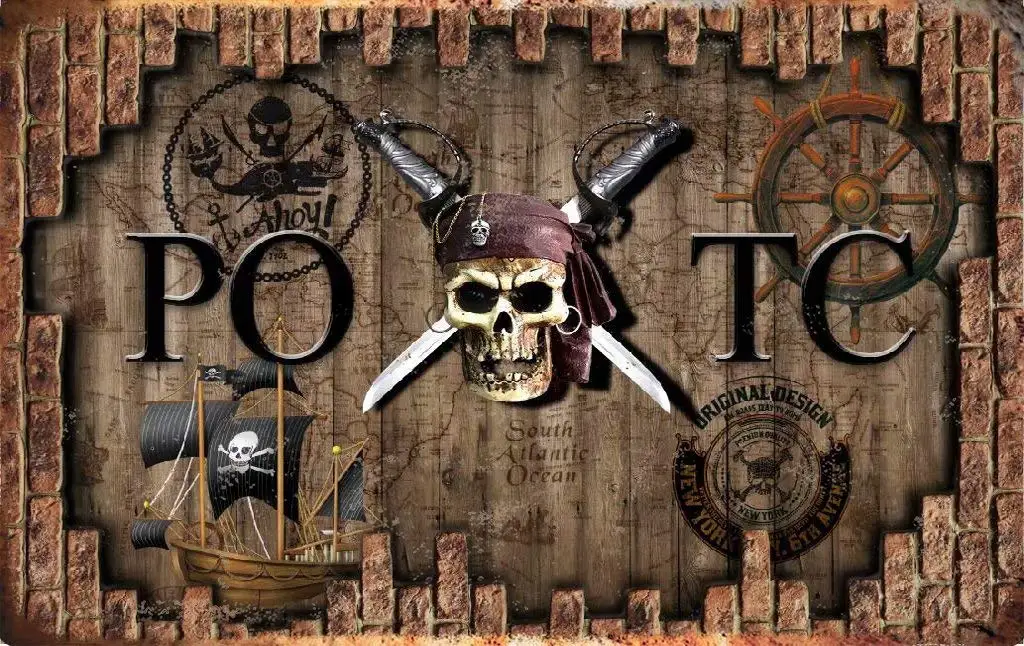

Pirate Sign Retro Funny 8"x12" Bar Pub Club Man Cave Home Garage Cafe Beer Drink Wall Poster Art Decor Metal Tin Sign CM-10