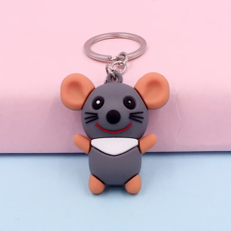 Креативный брелок для ключей с милой мультяшной мышью Корейская версия