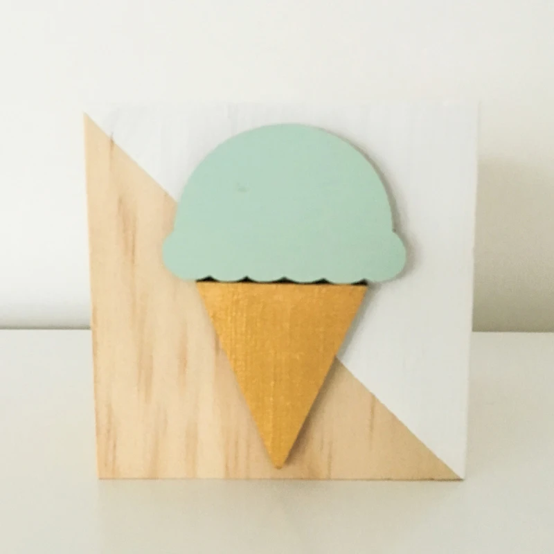 

1 Piece Wood Ornaments Decorations Square Wood Crafts Living Room Home Decoration Supplies Desktop Model Girls Birthday Gifts