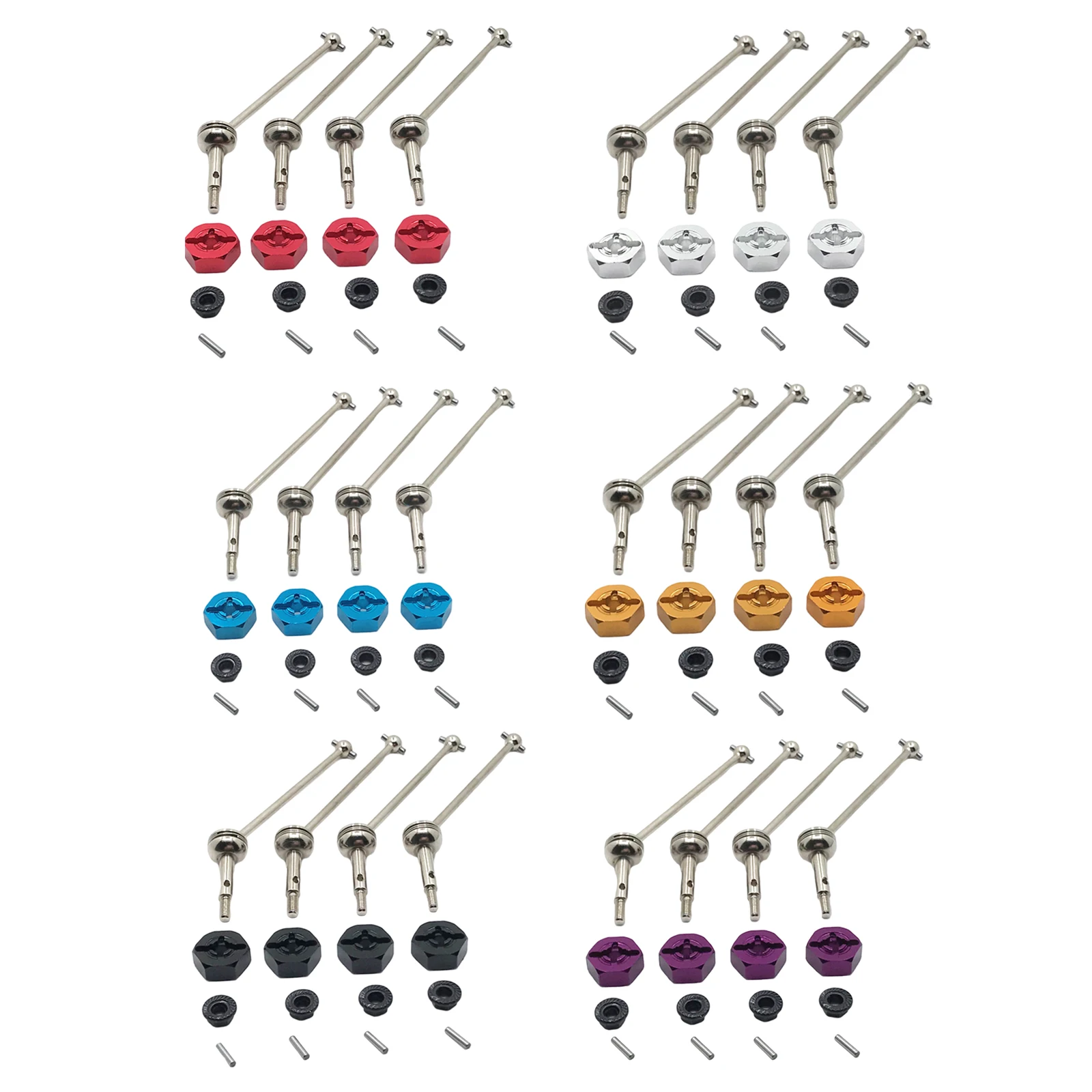 

Металлический передний и задний приводной вал CVD для WLtoys 1/12 124018 124019 RC Car DIY