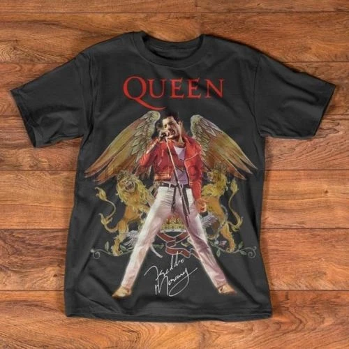 

Queen Freddie Mercury T Shirt Queen Mercury Black Cotton Men Size S-3XL 2018 New Short Sleeve Casual T-Shirt Tee