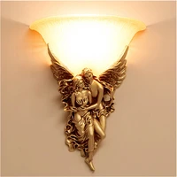 european style wall lamp angel bedroom bedside lamp living room television background wall creative retro wall lamp aisle