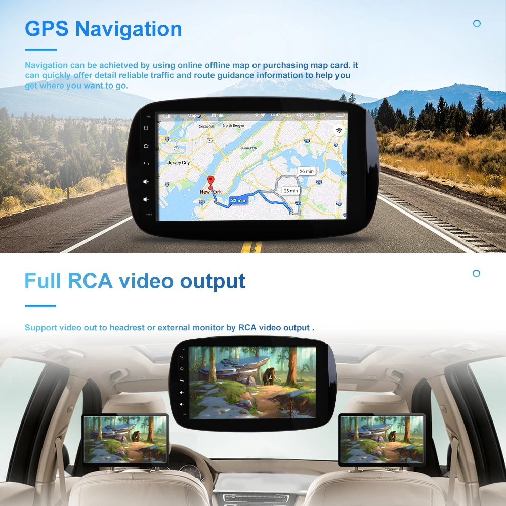 ZLTOOPAI Octa Core Авто Радио Android 10 для Mercedes Benz SMART 2016 2018 Автомобильный GPS навигатор стерео