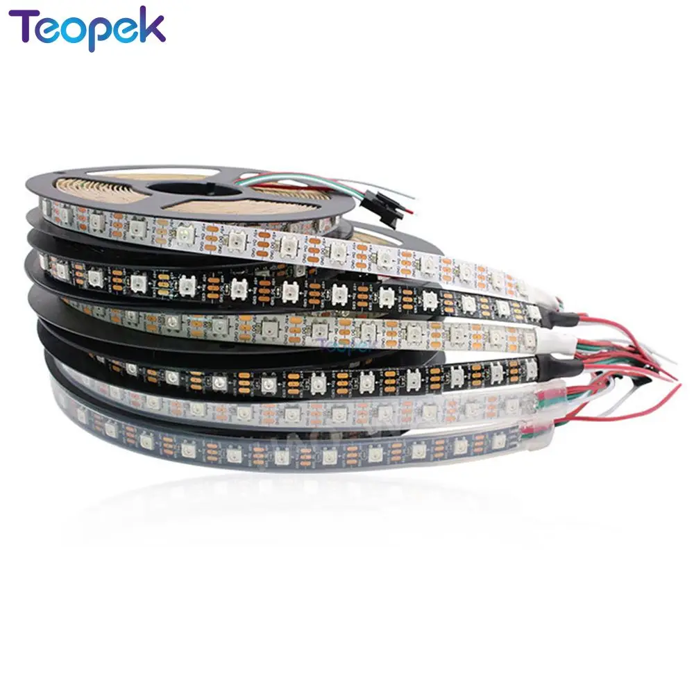 Пиксельная Светодиодная лента WS2812B 1 м/5 м 30/60/144 пикселей WS2812 IC адресная