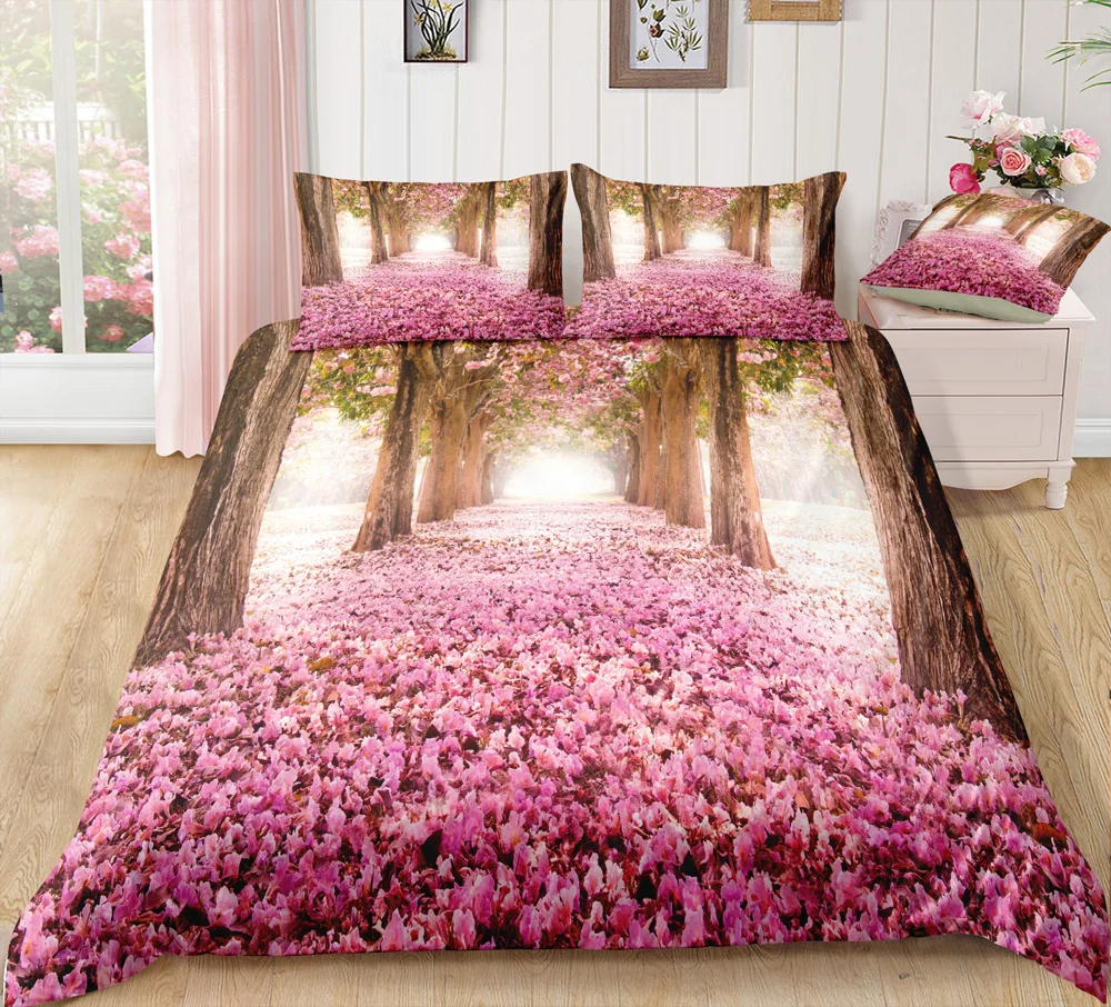 

Kids Duvet Cover Forest Natural Bedding Set Tree Branches Comforter Cover for Boys Girls Insect Pattern Quilt Cover Decoration