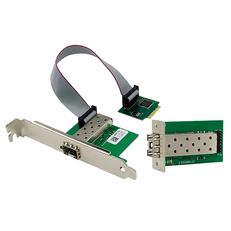 

Mini GBiC SFP Optical Fiber Interface Gigabit Ethernet M.2A+E Lan Network Card Adapter 1000Mbps Server for Windows/Linux