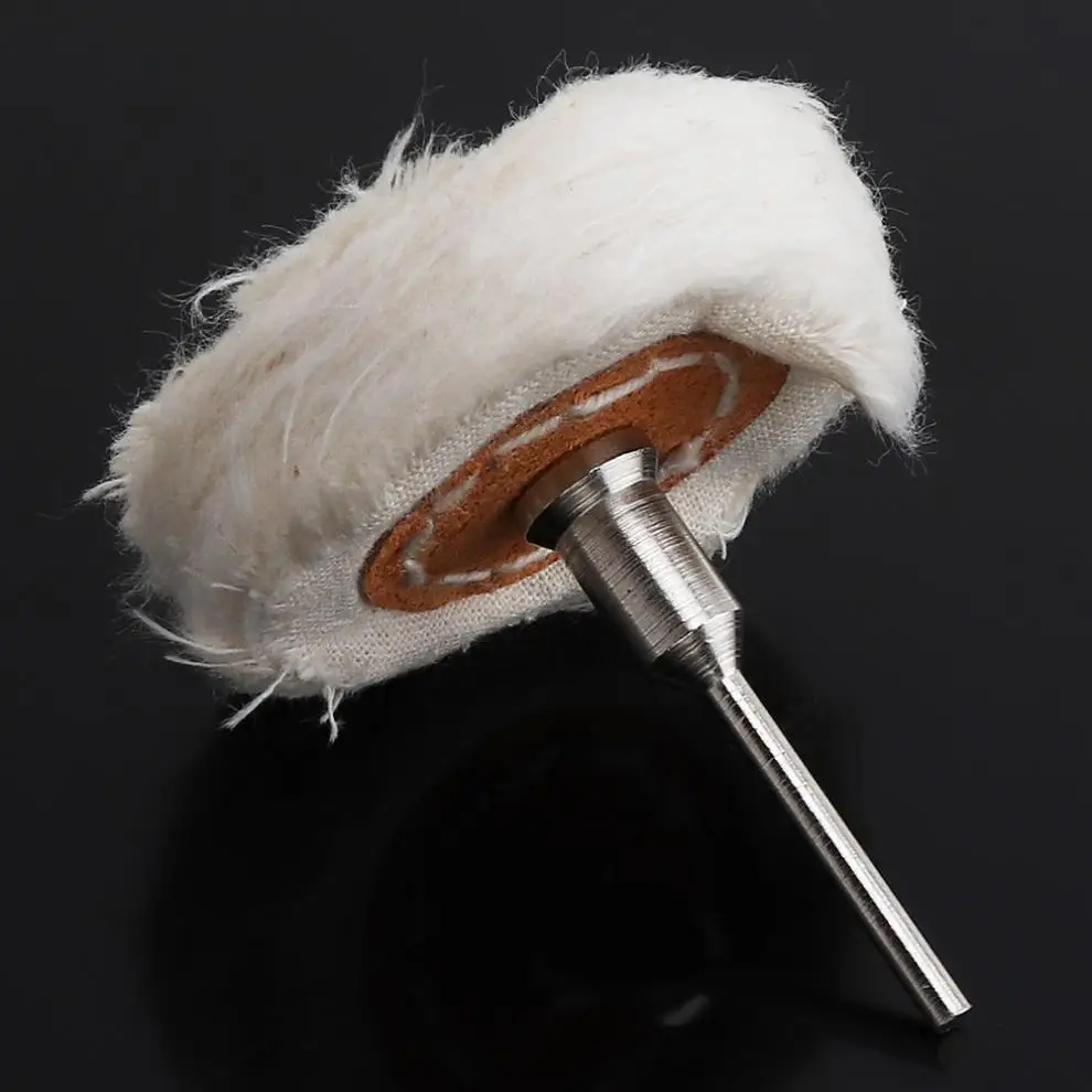 Фланелевый зеркальный Полировочный ватный диск Т-образная белая ткань 2 дюйма