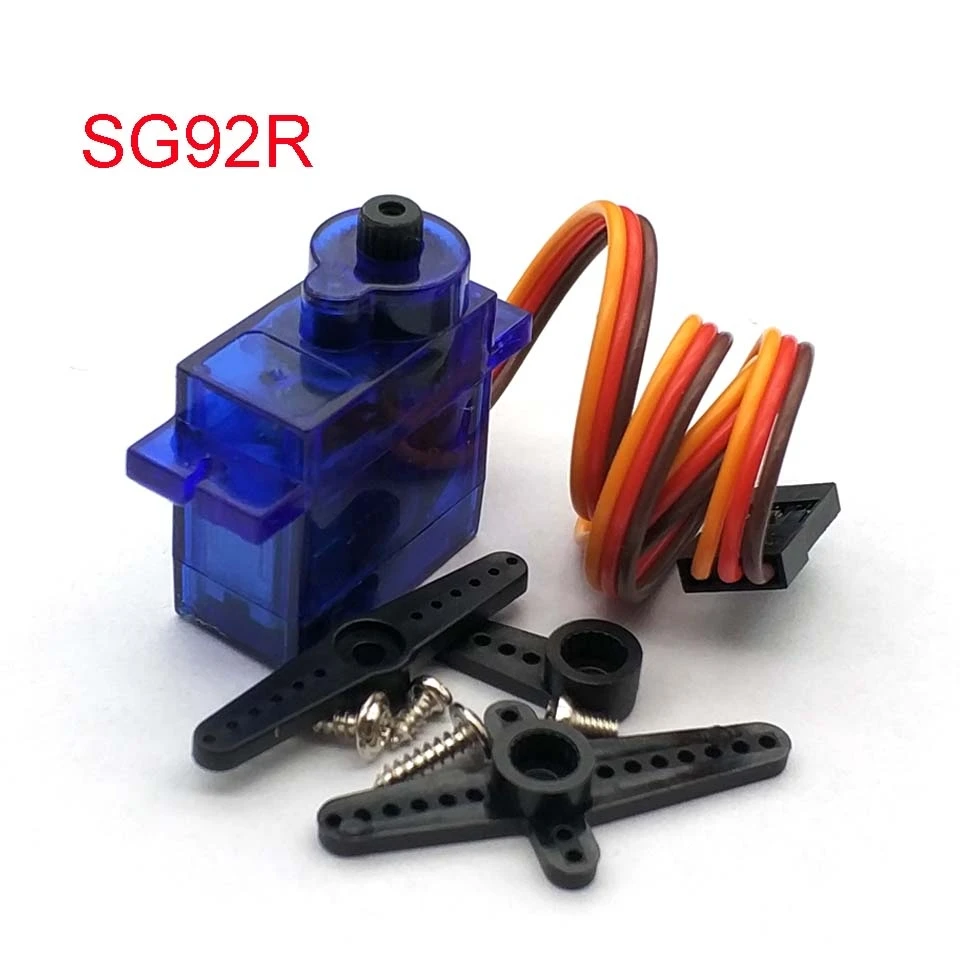 SG92R Micro 9g сервопривод нейлоновые шестерни из углеродного волокна Замена SG90 Для радиоуправляемой модели детали для вертолетов