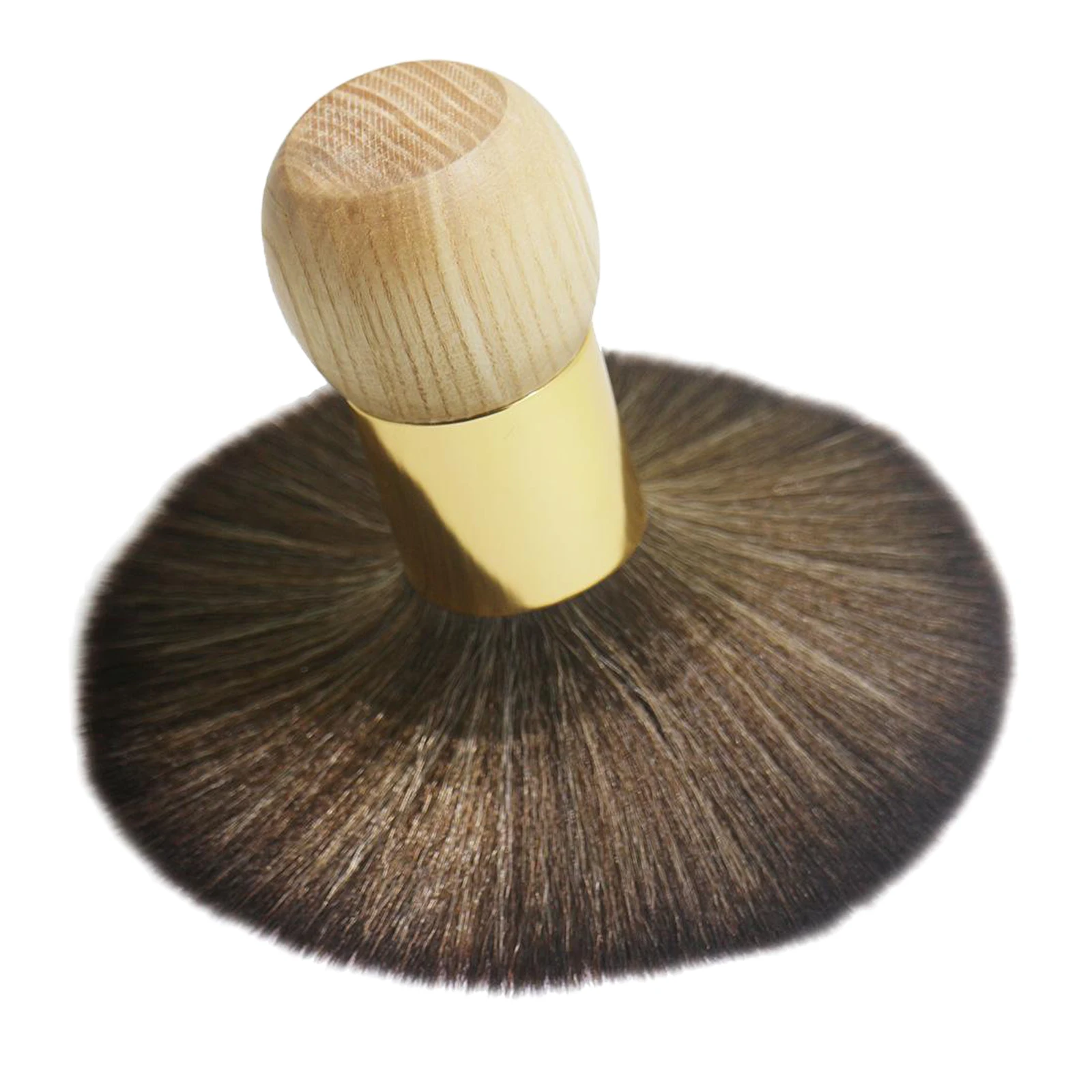 

Handle Fiber Hair Wooden Hairbrush for Salon Barber Styling Tool Remove Hair Clippings Neckline and Ears After Haircut