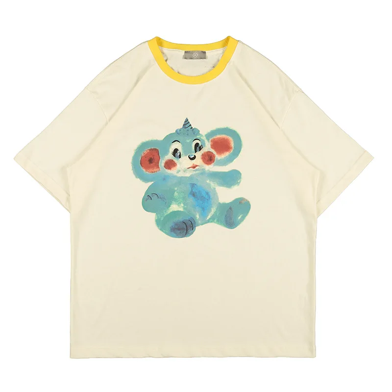 

Heavy Fabric Cartoon Pictures WE11DONE T shirt Men Women Unisex High Quality T-shirt Digital printing Welldone Tops Tee TX331