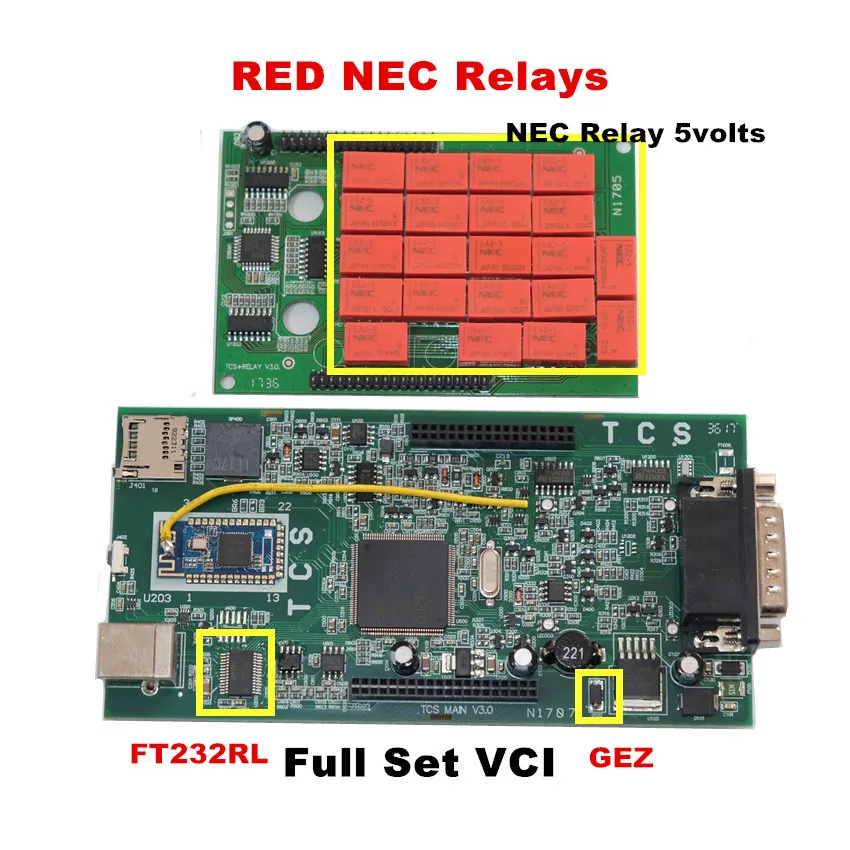 Испания! OBDIICAT 150 TCS PRO V2017.1/V2016.1 красный V3.0 PCB NEC Реле 5V Bluetooth Авто диагностический
