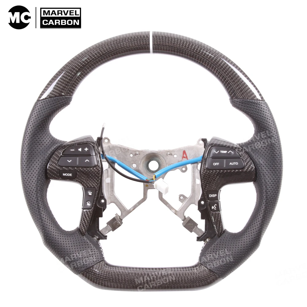 

Черное рулевое колесо из углеродного волокна для TOYOTA Camry,Corolla,Highlander,Hilux Vigo,Premio