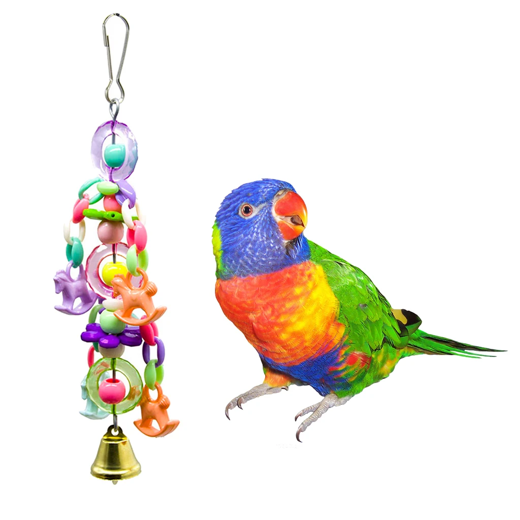 

Bird Swing Toys with Ball Pet Parrot Cage Hammock Hanging Toy Perch for Budgie Conures Parakeet Finches Cockatiels