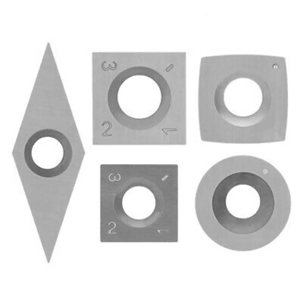 

5Pcs Tungsten Carbide Cutters Inserts Set For Wood Lathe Turning Tools