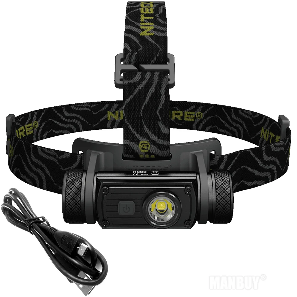 2021 налобный фонарь NITECORE HC60W CREE U2 1000LMs без аккумулятора водонепроницаемый для