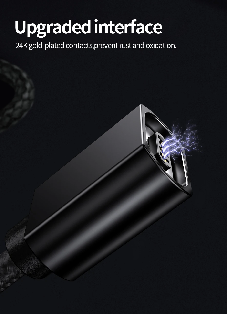 Магнитный кабель Micro USB LEAF 2 м для iPhone samsung, кабель для быстрой зарядки и передачи данных, магнитный шнур, зарядное устройство, usb type C 3A, кабель для мобильного телефона