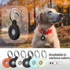 Bluetooth-трекер для домашних животных, силиконовый чехол для Airtag, защитный чехол с брелоком, защита от царапин, мягкий, защита от потерь, для собак, кошек и детей