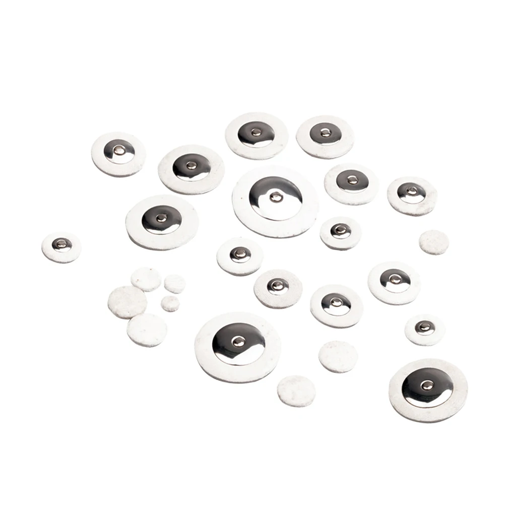 

25 Pieces White Leather Pads Saxophone Sax Pads For Alto Saxophone Repair