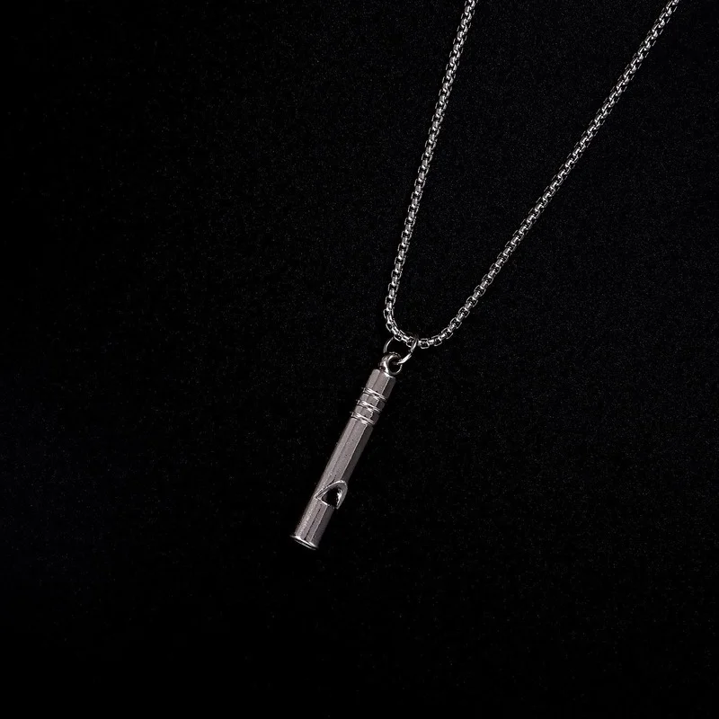 

Can whistle blew contracted strip hip-hop personality between men and women fashion sautoir long necklace
