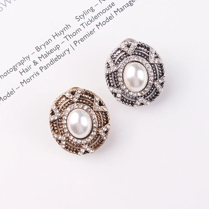 Женские серьги-гвоздики геометрические золотистые круглые серьги с имитацией