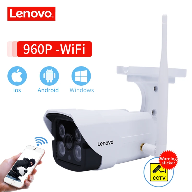 Наружная водонепроницаемая IP камера LENOVO 960P беспроводная видеонаблюдения с Wi Fi