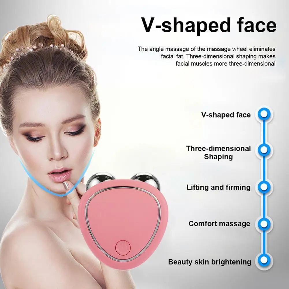 

Microcurrent Roller Face Lifting Massager With USB Charging Anti Tightening Skin Care Device Cable Beauty Lift W2S3