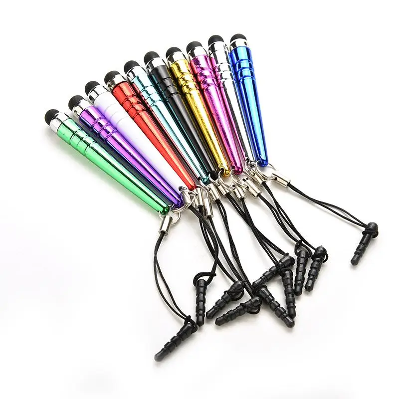 

10pcs/pack Universal Long Capacitive Screen Touch Pen Plastic Stylus For Smart Cell Phones Tablets Pens With Dust Plugs