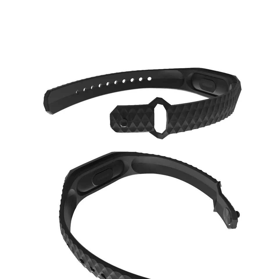 Силиконовый ремешок на запястье для Xiaomi Mi Band 2 версия с защитой от потери |