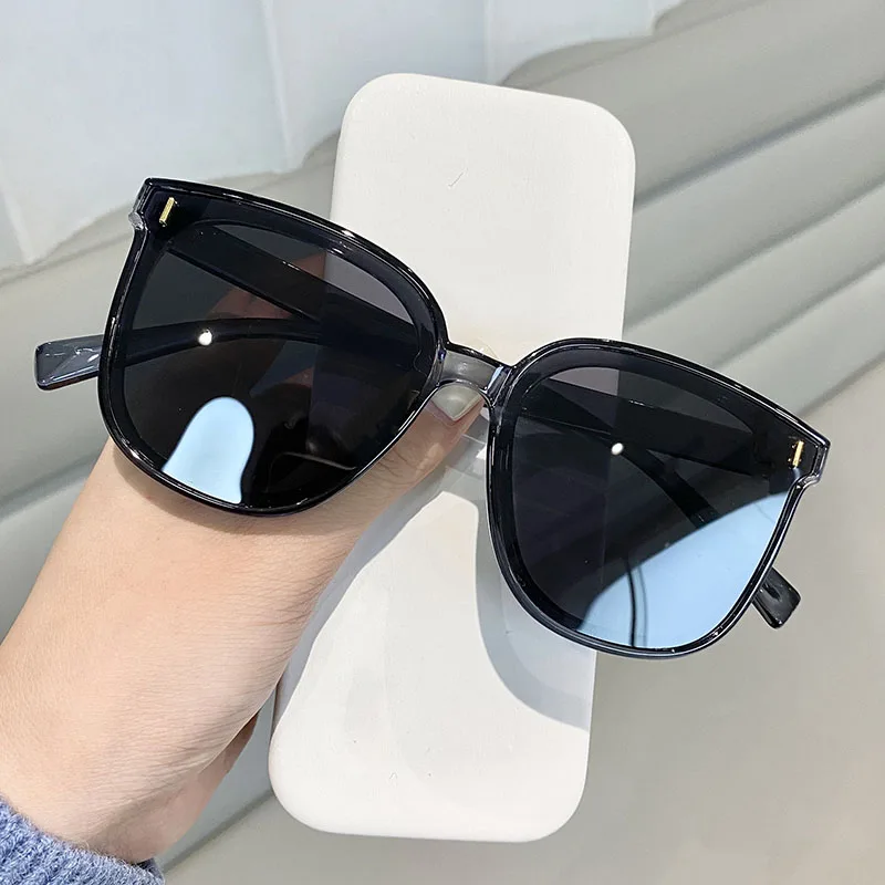 

Korean Style Personality Big Frame Square Glasses Sunshade Big Face Retro Sunglasses Women