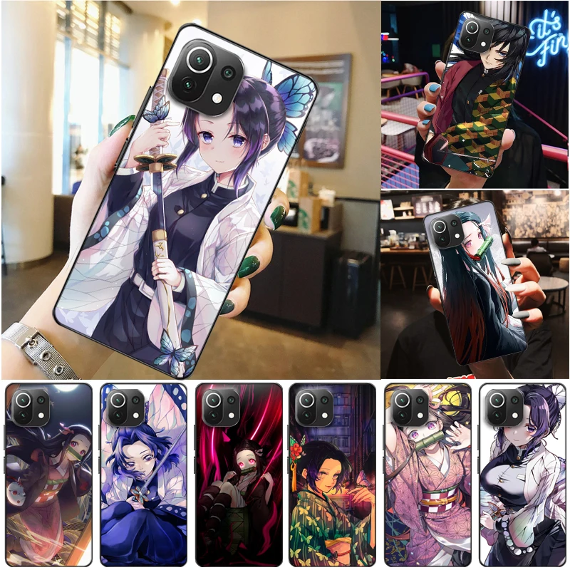 

Demon Slayer Kamado Nezuko Kimetsu No Yaiba Agatsuma Zenitsu Kamado Tanjirou Phone Case For Xiaomi 11 Lite Pro Coque Funda