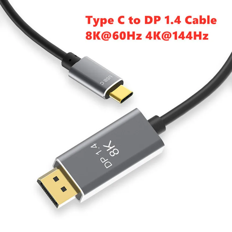 Кабель USB C к Displayport 1 4 кабель Thunderbolt 3 DP 8K @ 60hz 4K 144HZ XDR для MacBook Pro 2018 2017 Dell XPS Huawei Mate