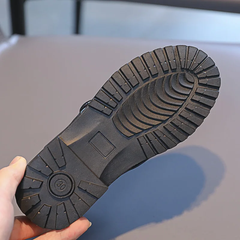 

Fashion Baby Girls Shoes Black Princess Leather Shoes Casual British style Kids Girls Shoes