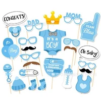 30pcs photo props photo frame prop feeder balloon boy girl gender reveal baby shower party cake topper decoration supplies