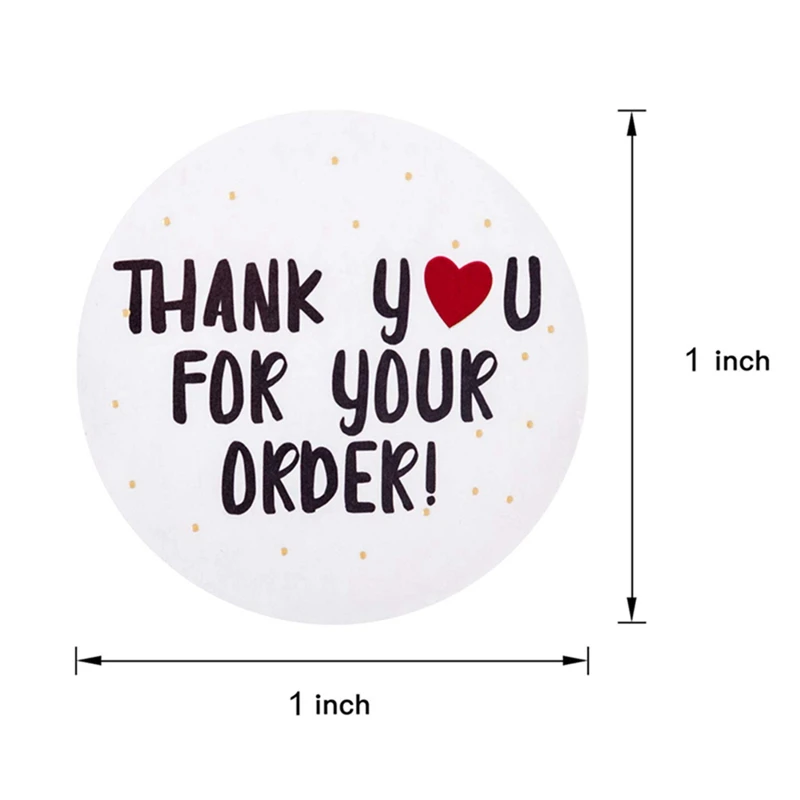 

1 roll Thank you for your order Stickers Seal Label Handmade Sticker Scrapbooking for Gifts Decoration Sticker