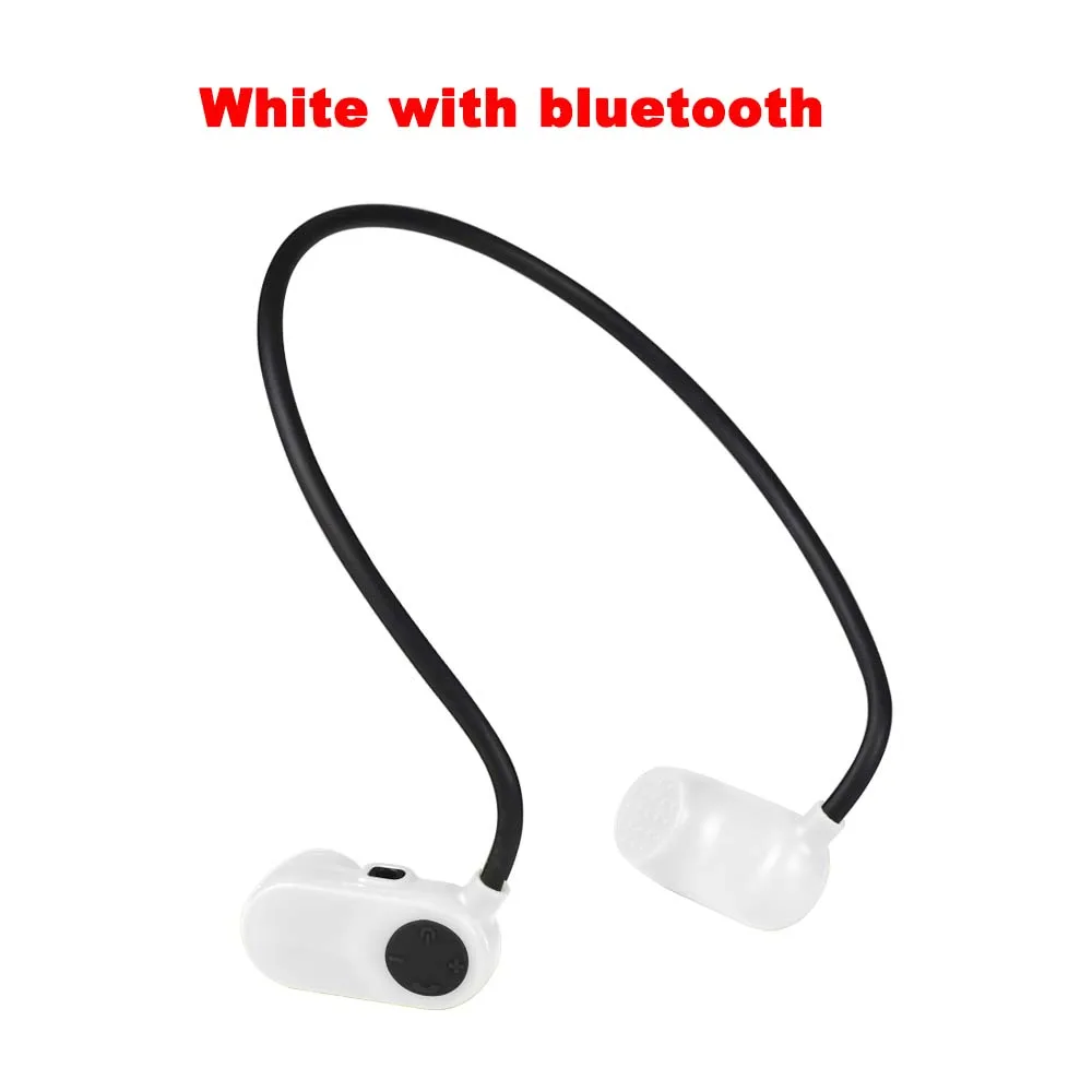 White-bluetooth JINSERTA Bluetooth костная проводимость 8 г 16 г 32 г HIFI MP3 плеер IPX8 водонепроницаемый плавательный Спорт на открытом воздухе наушники USB MP3 музыка - Цвет: White-bluetooth