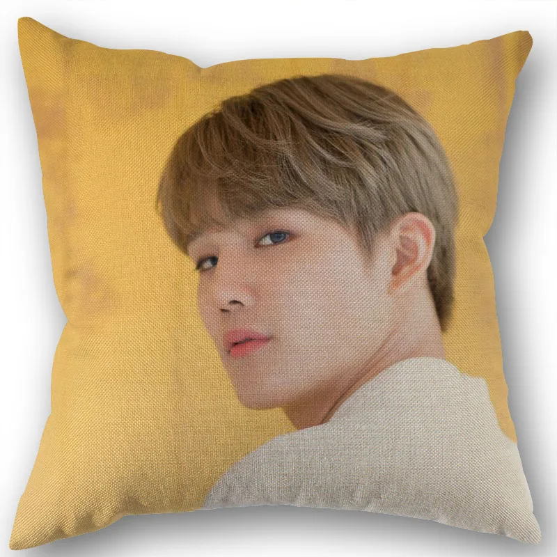 

Custom KPOP CIX Kim Seung Hun Cotton Linen Square Zippered Pillow Cover For Office Family Customize Your Picture 45*45cm