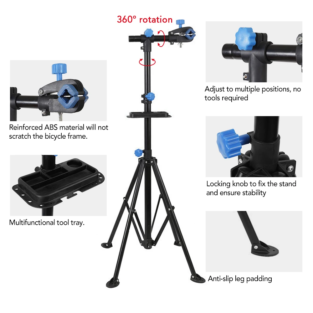 

Подставка для ремонта велосипеда для домашнего механика, Регулируемая Рабочая стойка для обслуживания велосипеда, регулируемый зажим подх...