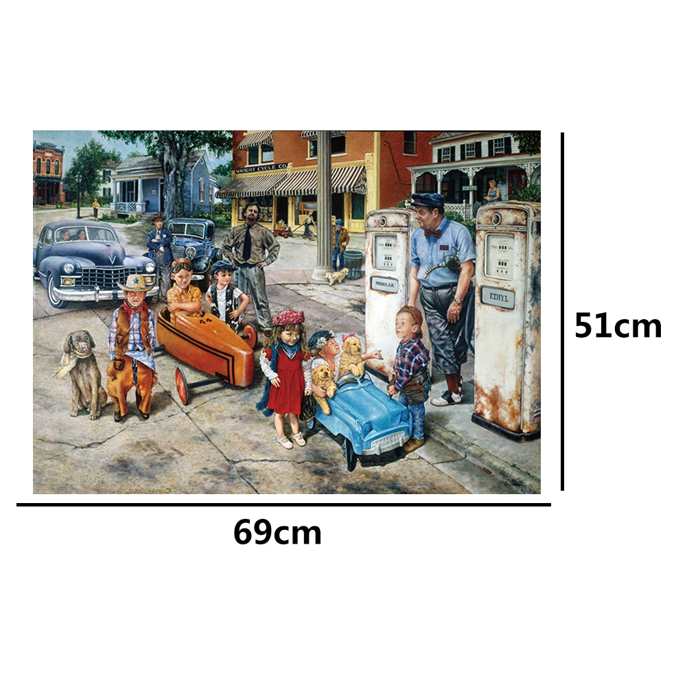 

1000pcs DIY Kids Educational Car Landscape View Picture Puzzle Educational Jigsaw Assembling Toy Room Decoration