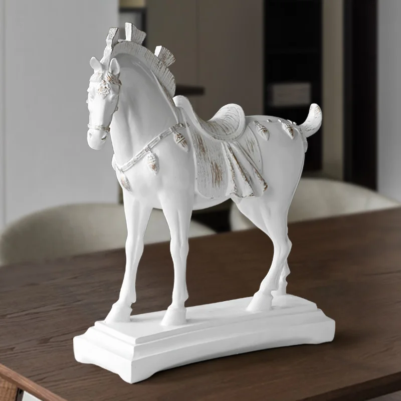 

[Decor] Resin Horse Statues Home Decorations Figurines for Office Hotel Living Room Creative Furnishings Animal Statue Crafts