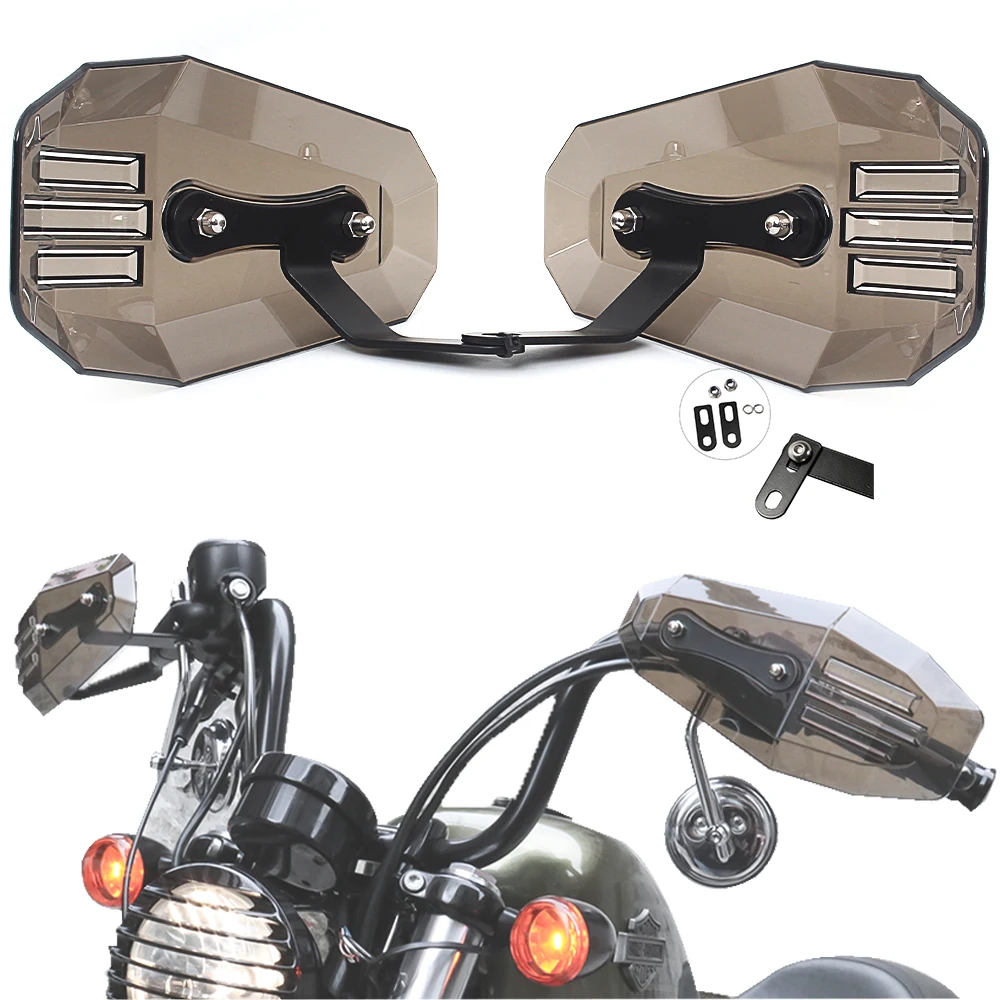 

Smoke Wind Deflector Shield Handguards Hand Protectors Guards Extensions Protector For Harley Sporster 883 x48 1200 Hot Sale