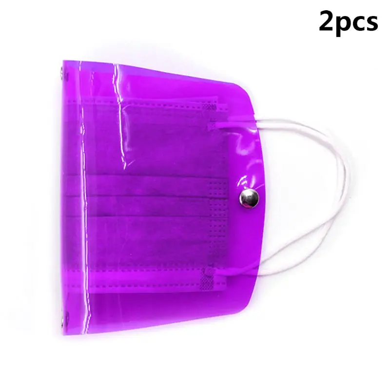 

2 шт., многоцветная прозрачная пластиковая одноразовая маска для лица