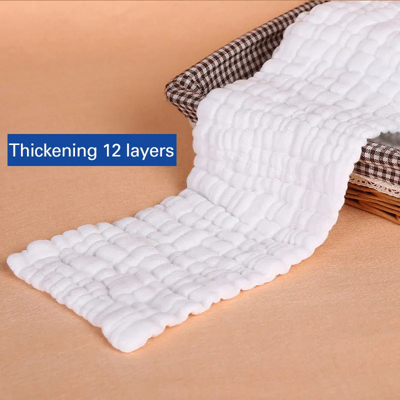 Thicken 12 layers Для матери и ребенка подгузников приучение к горшку подгузник Подгузники Многоразовые Детские вставка для подгузников хлопковые моющиеся Уход за ребенком - Цвет: Thicken 12 layers