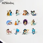 Аладдина, Джина, Мультяшные жасминовые акриловые булавки для лацканов, эпоксидные булавки для украшений, аксессуары